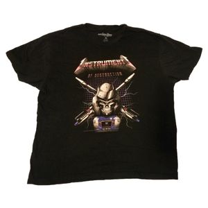 Metallica Style Transformer Starscream Decepticon Black Graphic Tshirt